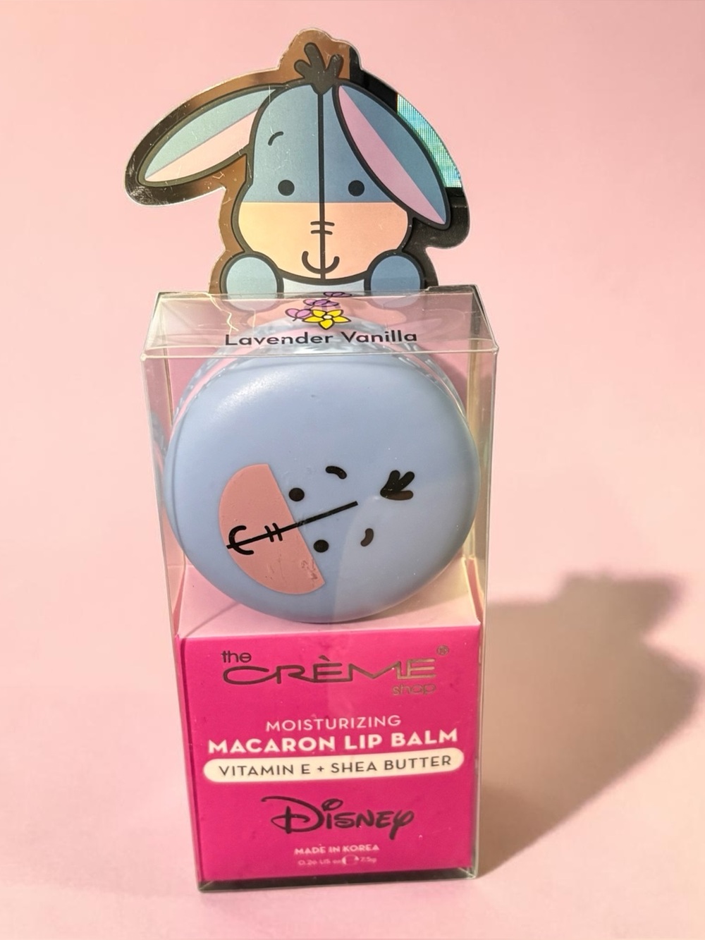 Creme Shop Eeyore Macaron Lip Balm Lavender Vanilla Disney